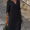 Damen Midi Kleid Regular Fit Freizeit Sommer Elegant