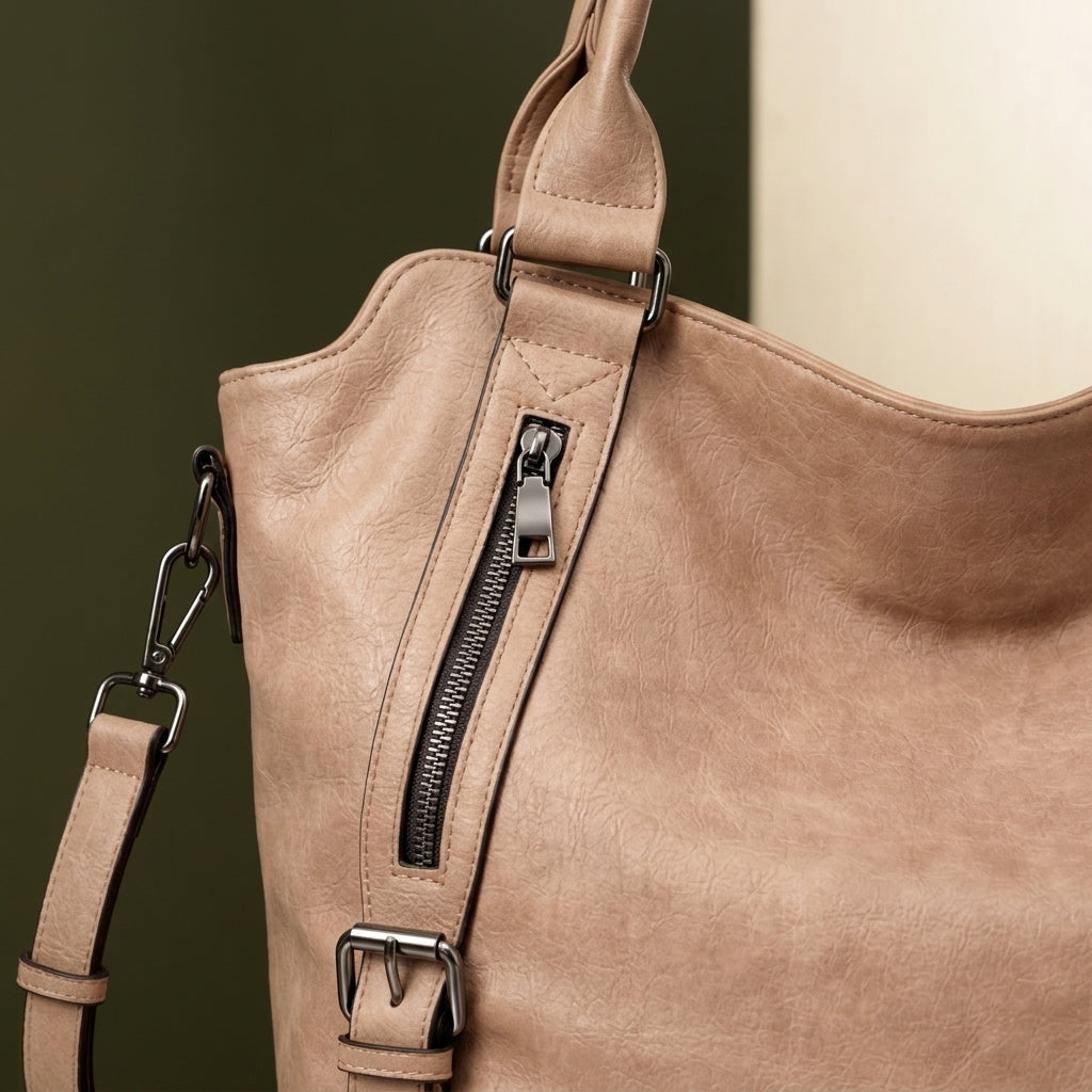 Damen Shopper Valencia | Tasche mit Schnallendetail und Doppelhenkel