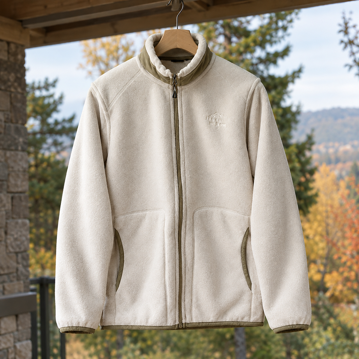 Herren Fleecejacke mit Stehkragen – Regular Fit