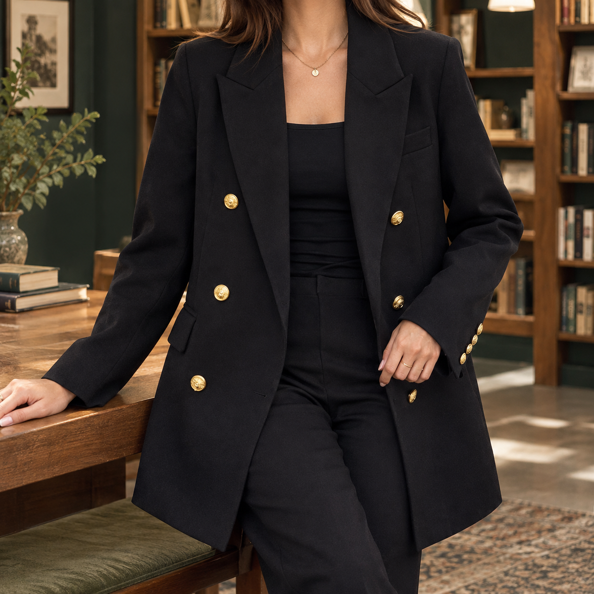 Damen Blazer zweireihig – Slim Fit, Business