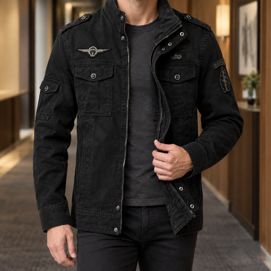 Herren Militärjacke Utility-Look – Regular Fit