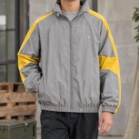 Herren Colorblock-Jacke – Relaxed Fit, Freizeit