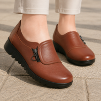 Damen Loafer mit seitlichem Reißverschluss und gepolstertem Obermaterial