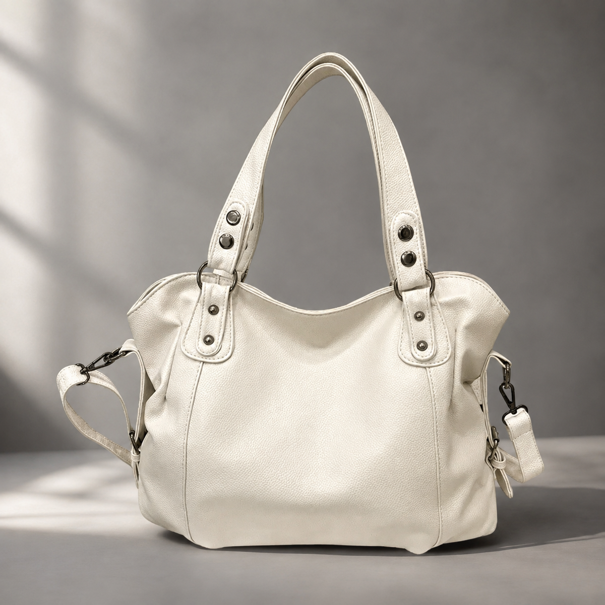 Damen Hobo Bag Marconi | Schultertasche mit Nietendetail und Schulterriemen