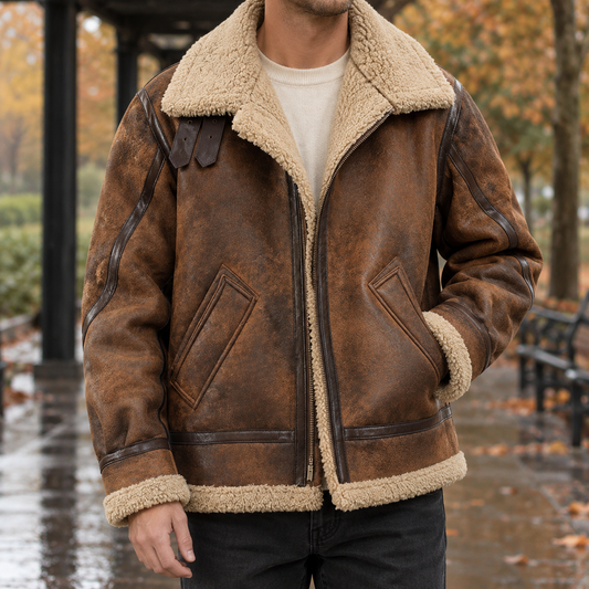 Herren Fliegerjacke – Relaxed Fit, Freizeit