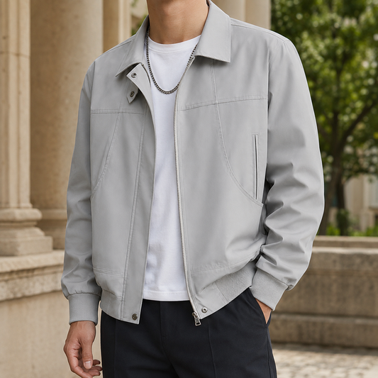 Herren Zip-Jacke – Relaxed Fit, Freizeit
