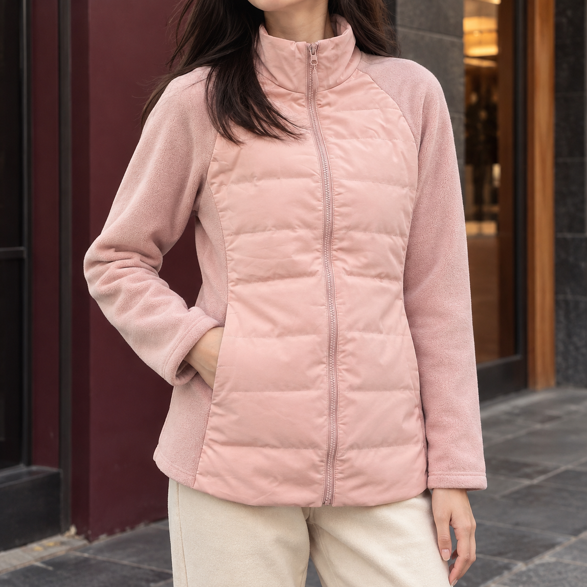 Damen Steppjacke mit Stehkragen – Slim Fit