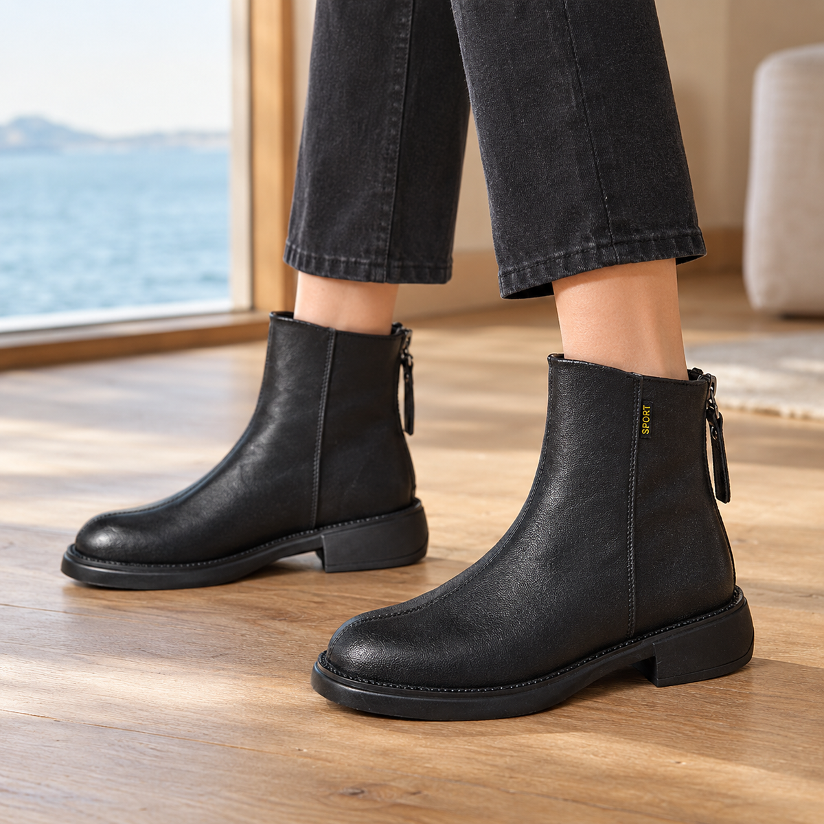 Damen Stiefeletten Leder – Freizeit, Herbst