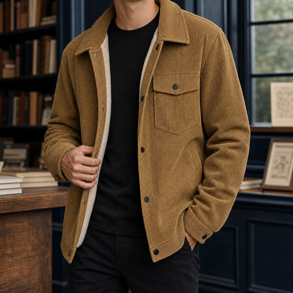 Damen Cordjacke – Relaxed Fit, Freizeit