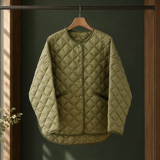 Damen Steppjacke mit Druckknöpfen – Relaxed Fit