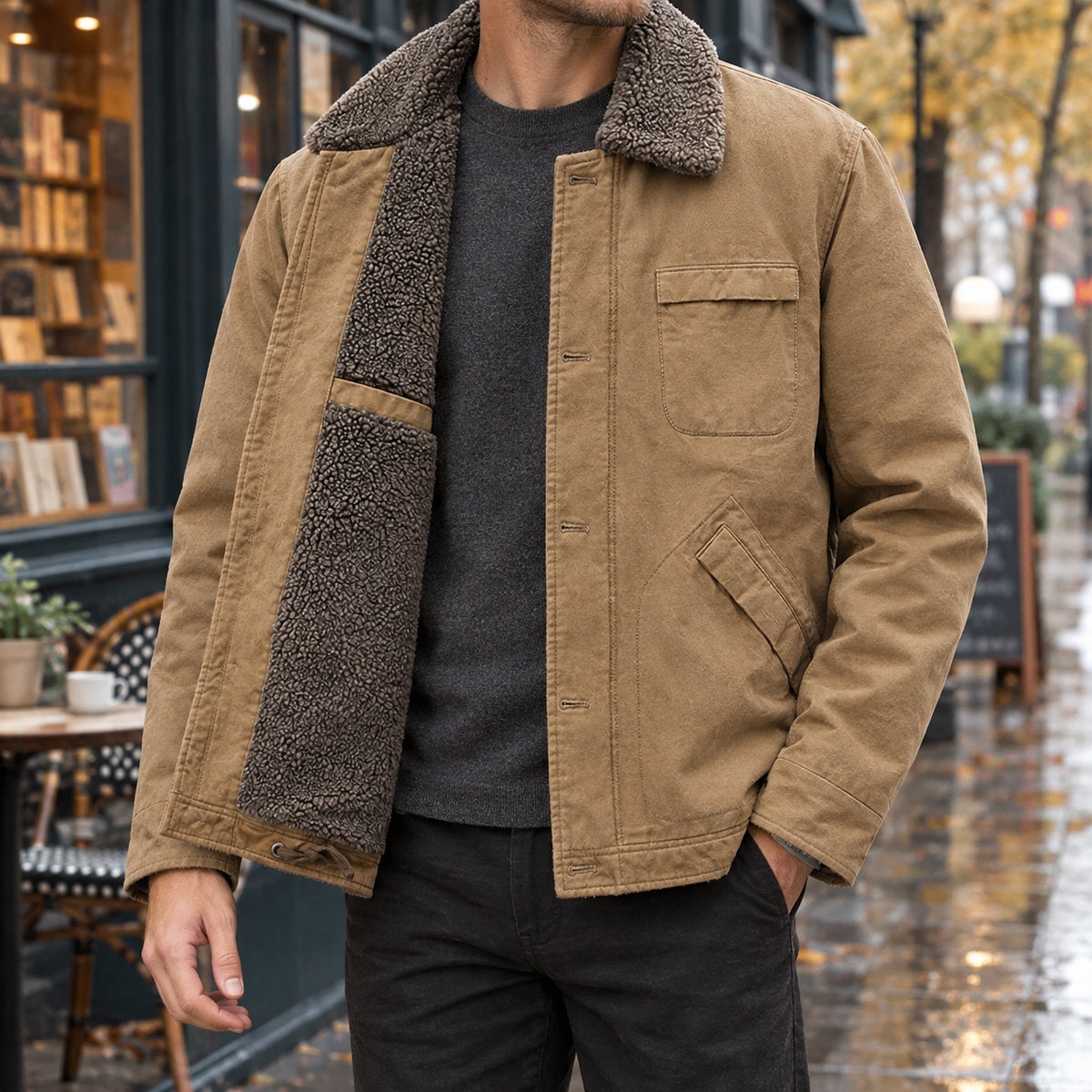 Herren Übergangsjacke – Relaxed Fit, Freizeit