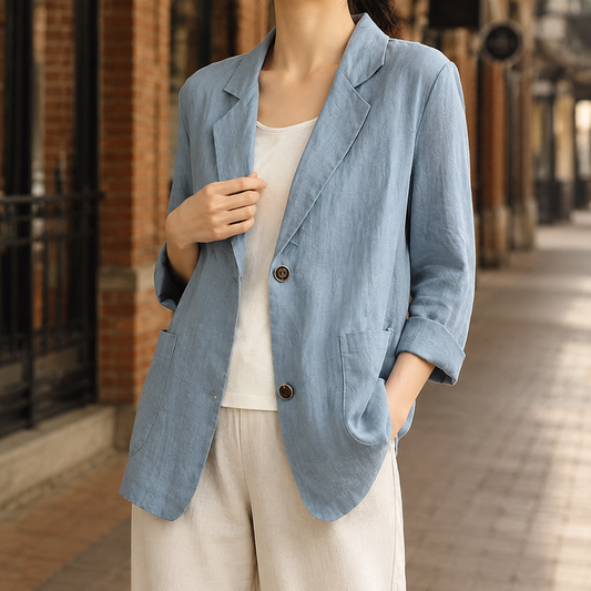 Damen Blazer Relaxed Fit Business Freizeit