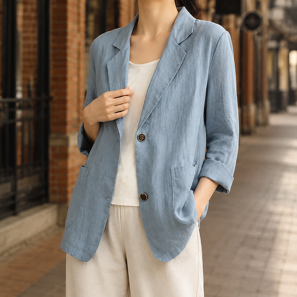 Damen Blazer Relaxed Fit Business Freizeit
