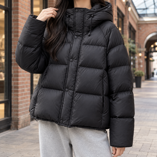 Damen Steppjacke mit verstellbarer Kapuze