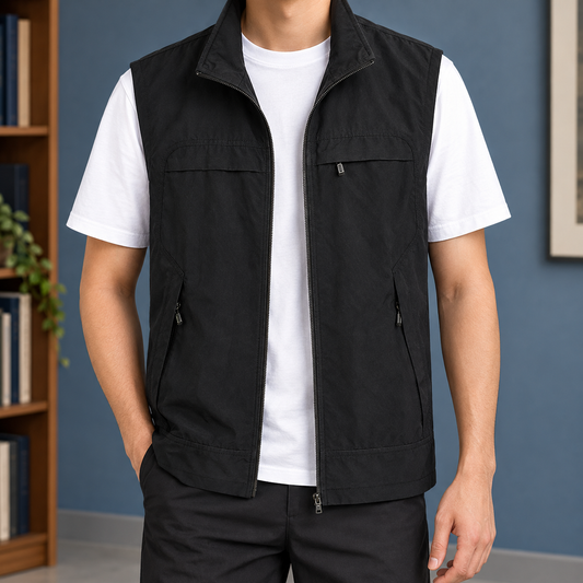 Herren Utility-Weste ärmellos – Regular Fit