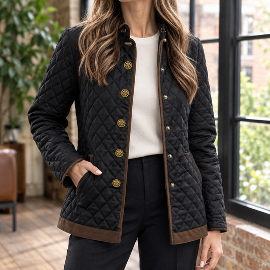 Damen Steppjacke mit Rautensteppung – Slim Fit