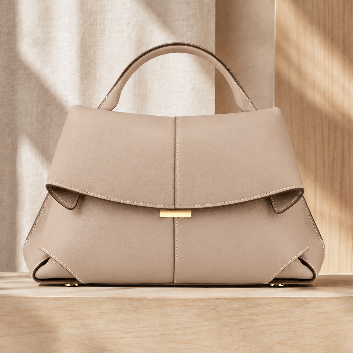 Damen Handtasche Matera | Modell mit Überschlagklappe und Henkel
