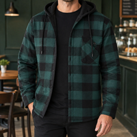 Herren Kapuzenjacke kariert – Regular Fit