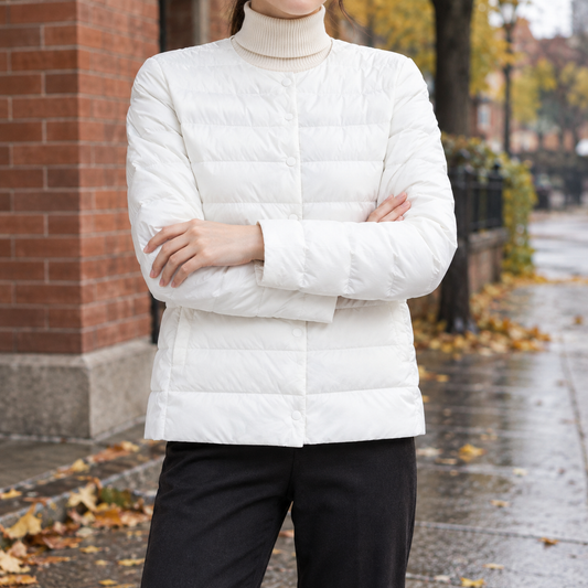 Damen Steppjacke kragenlos – Regular Fit