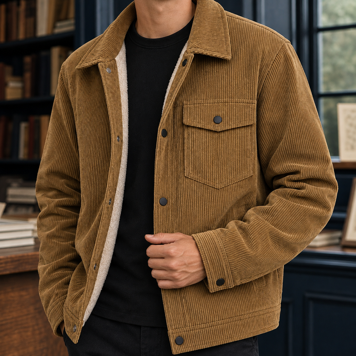 Damen Cordjacke – Relaxed Fit, Freizeit