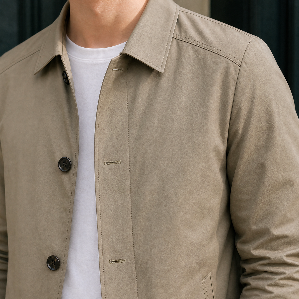 Damen Jacke mit Knopfleiste & Spitzkragen – Regular Fit