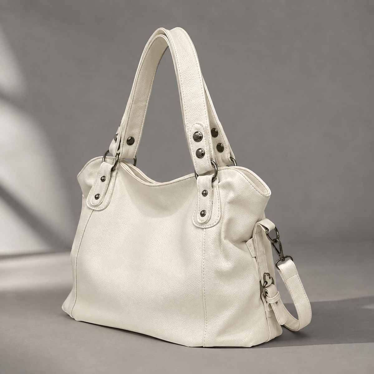 Damen Hobo Bag Marconi | Schultertasche mit Nietendetail und Schulterriemen