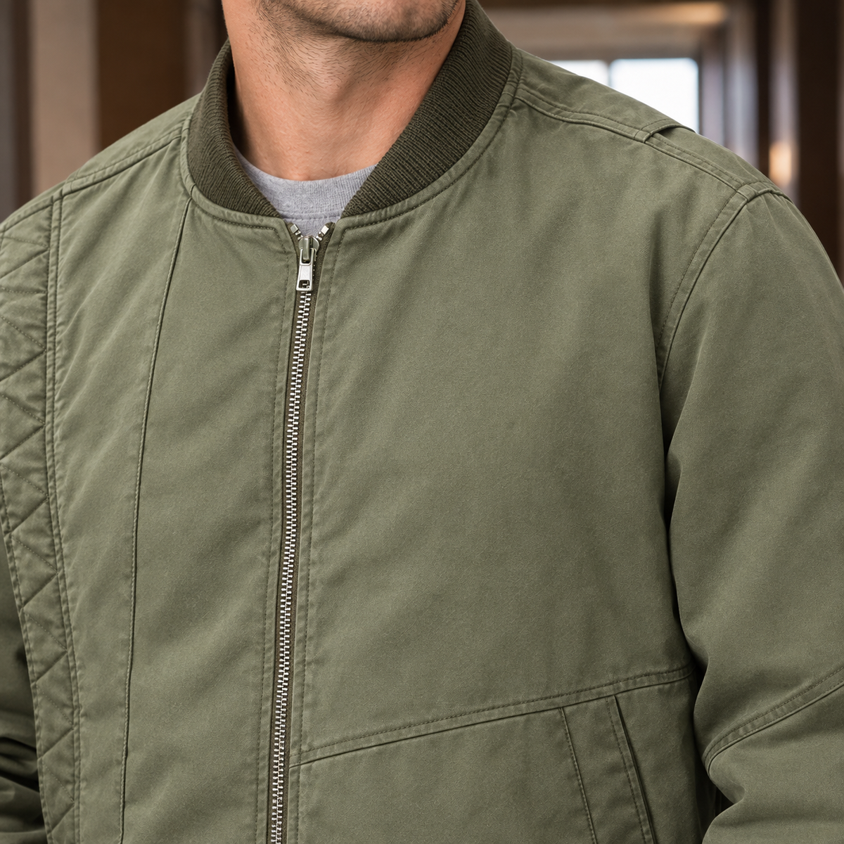Herren Bomberjacke – Relaxed Fit, Freizeit