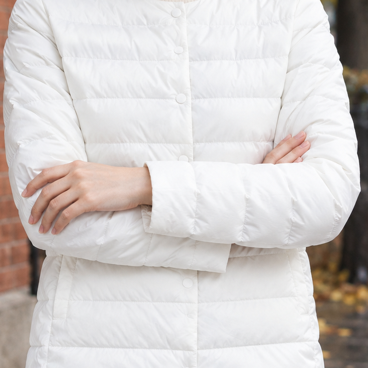 Damen Steppjacke kragenlos – Regular Fit
