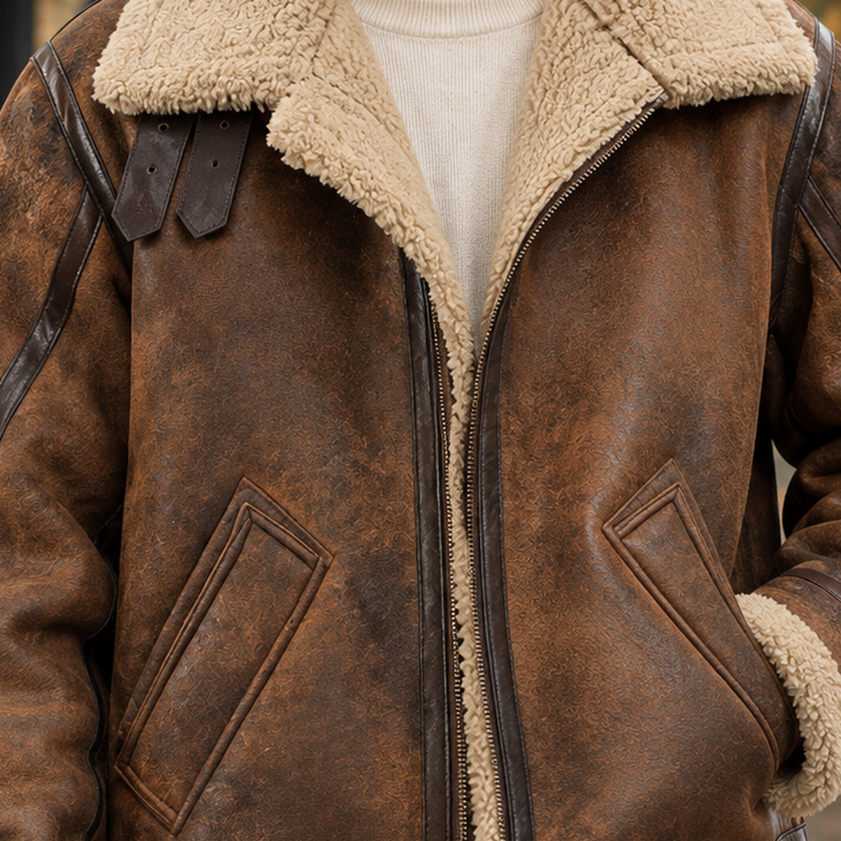Herren Fliegerjacke – Relaxed Fit, Freizeit