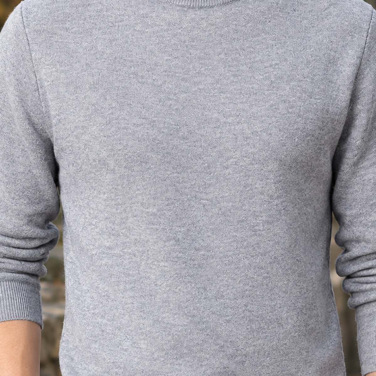 Herren Stehkragenpullover Langarm – Slim Fit