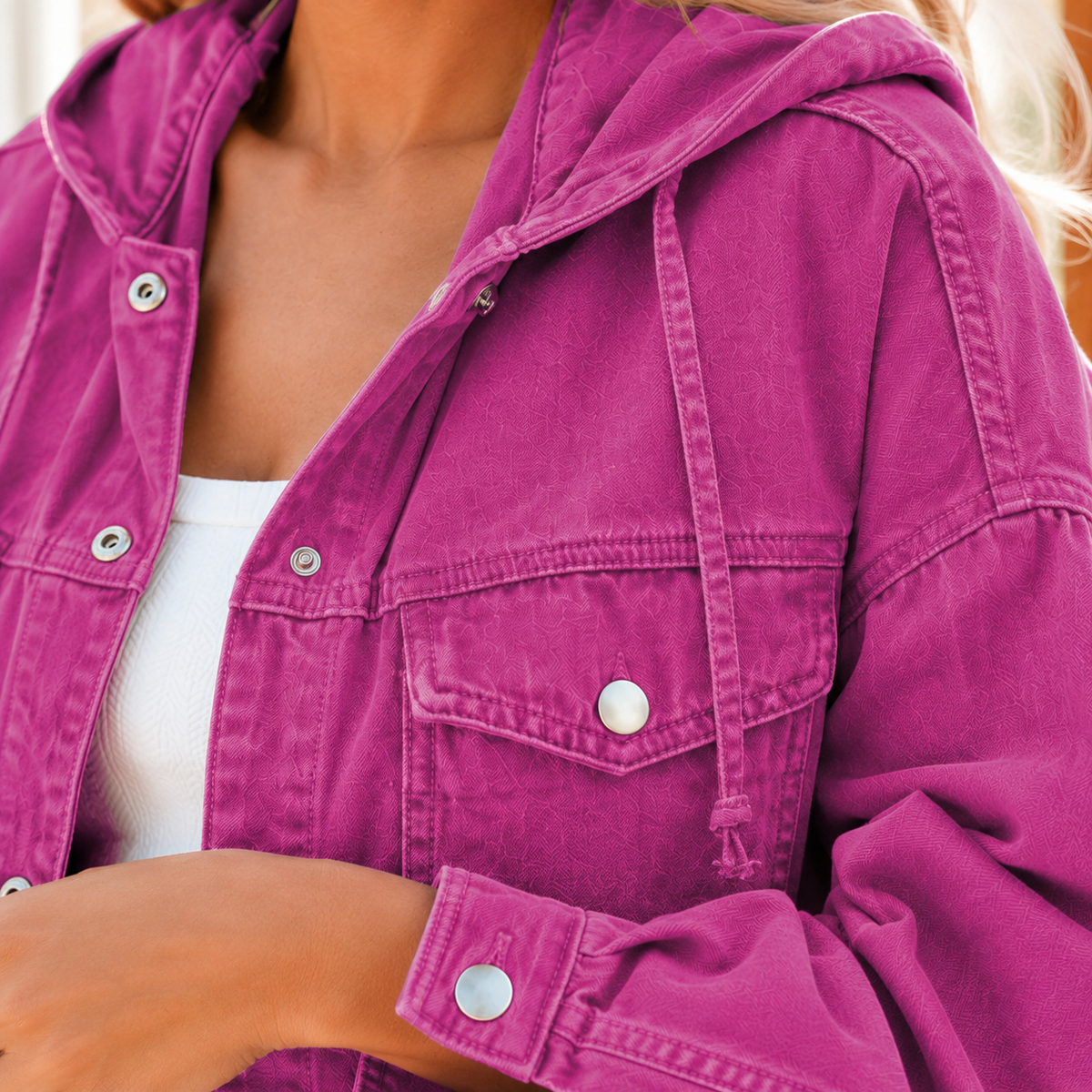 Damen Kapuzenjacke – Relaxed Fit, Freizeit