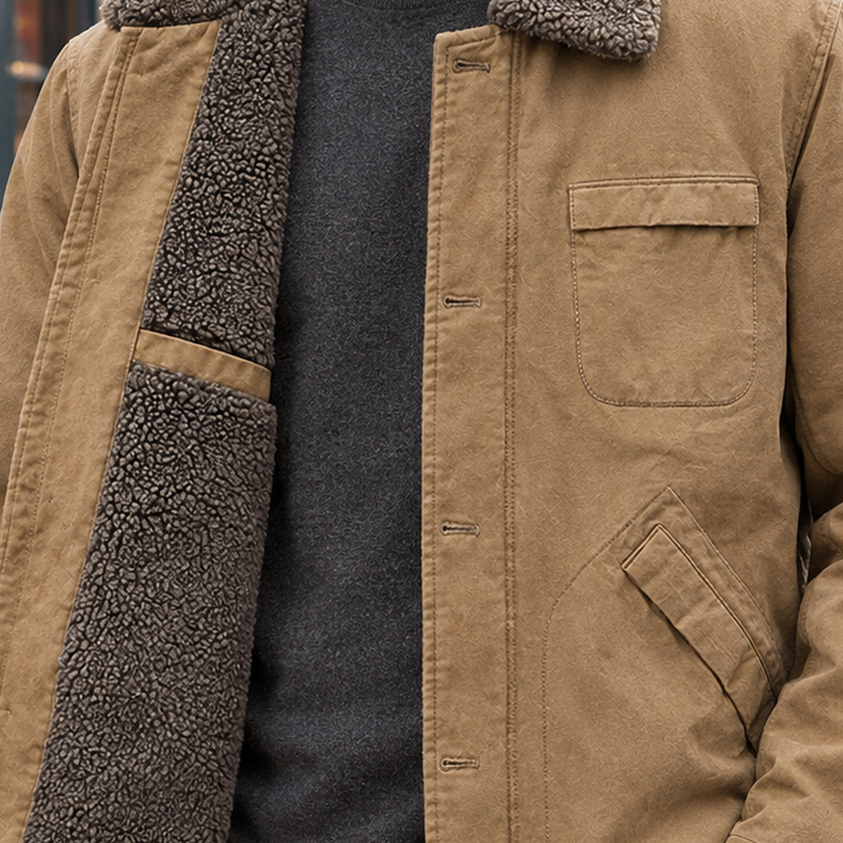Herren Übergangsjacke – Relaxed Fit, Freizeit