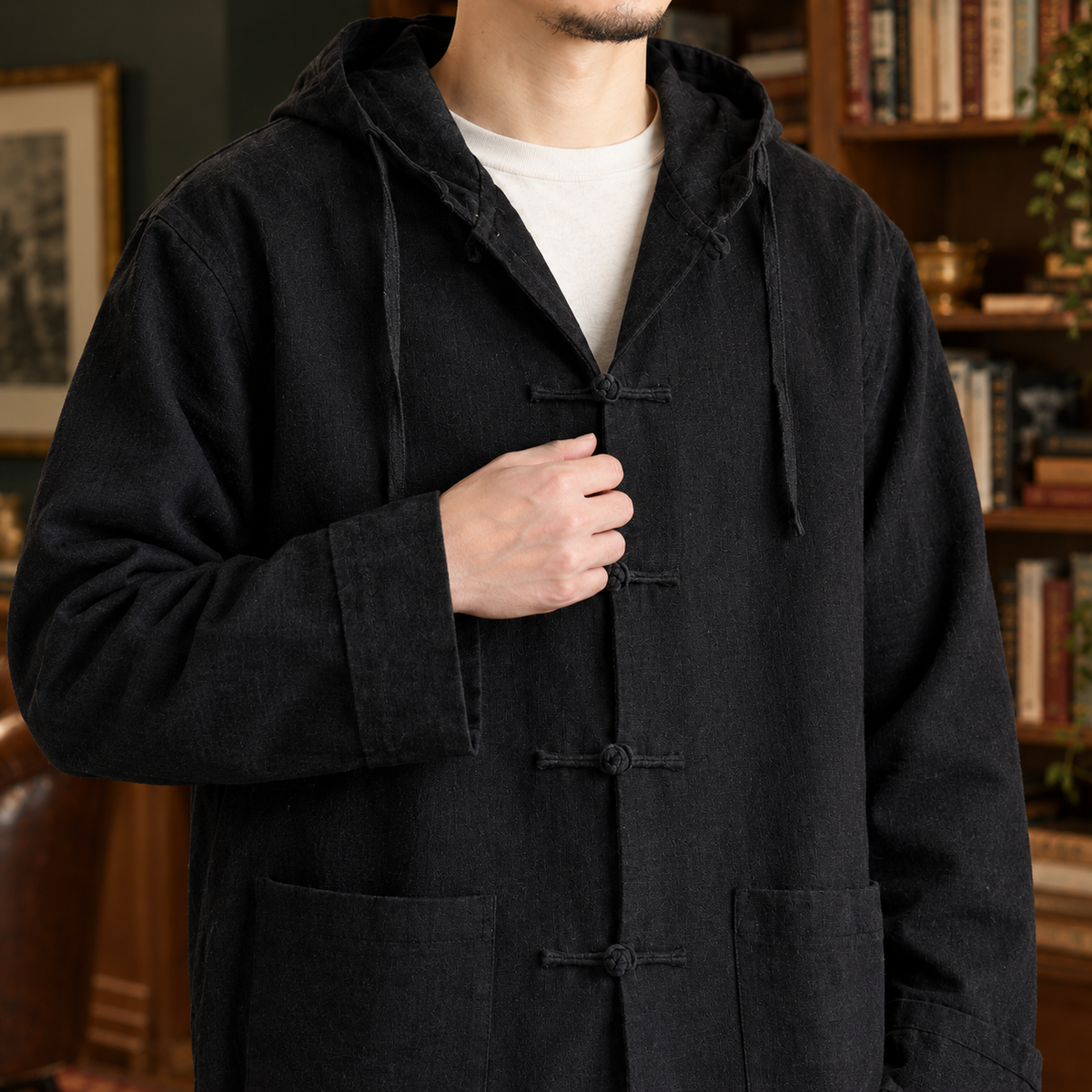 Herren Kapuzenjacke mit Kordelzug – Relaxed Fit