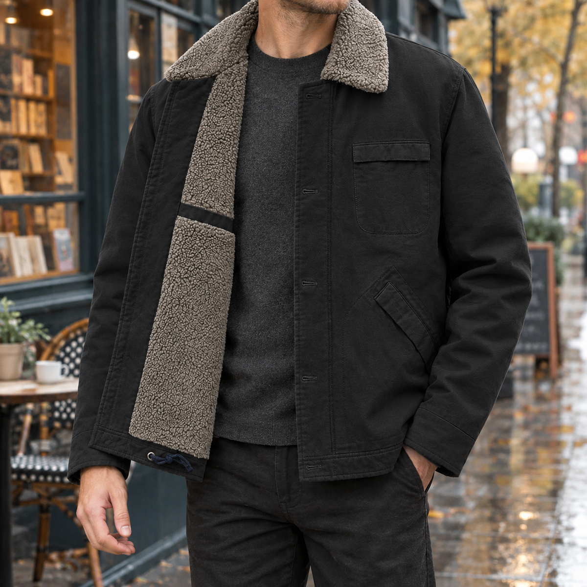 Herren Übergangsjacke – Relaxed Fit, Freizeit