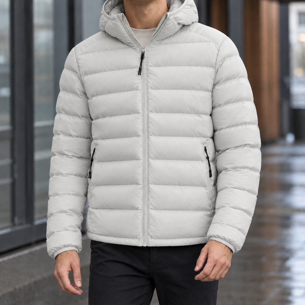 Damen Steppmantel mit Kapuze – Regular Fit