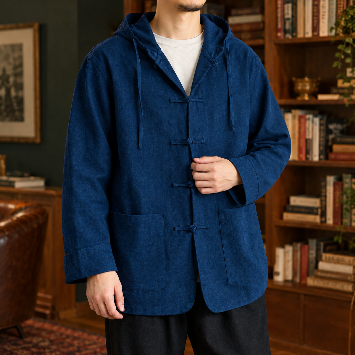 Herren Kapuzenjacke mit Kordelzug – Relaxed Fit