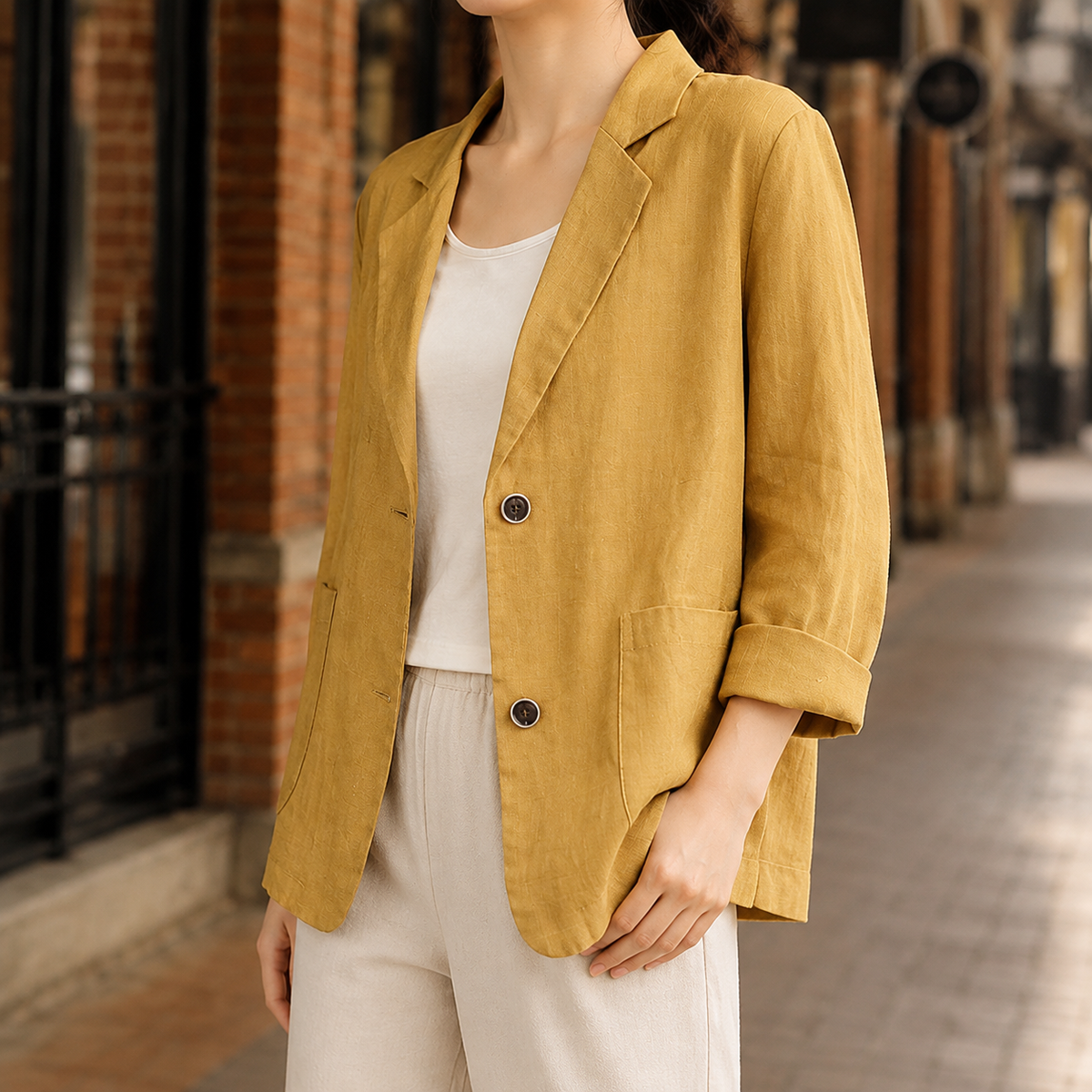 Damen Blazer Relaxed Fit Business Freizeit