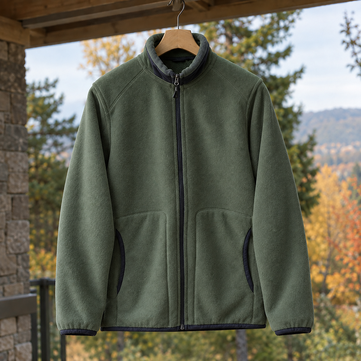 Herren Fleecejacke mit Stehkragen – Regular Fit
