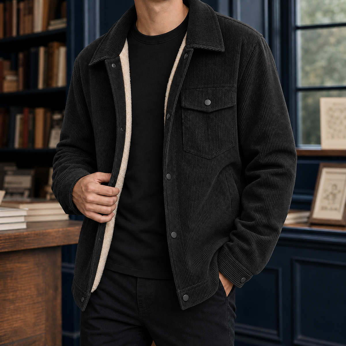 Damen Cordjacke – Relaxed Fit, Freizeit