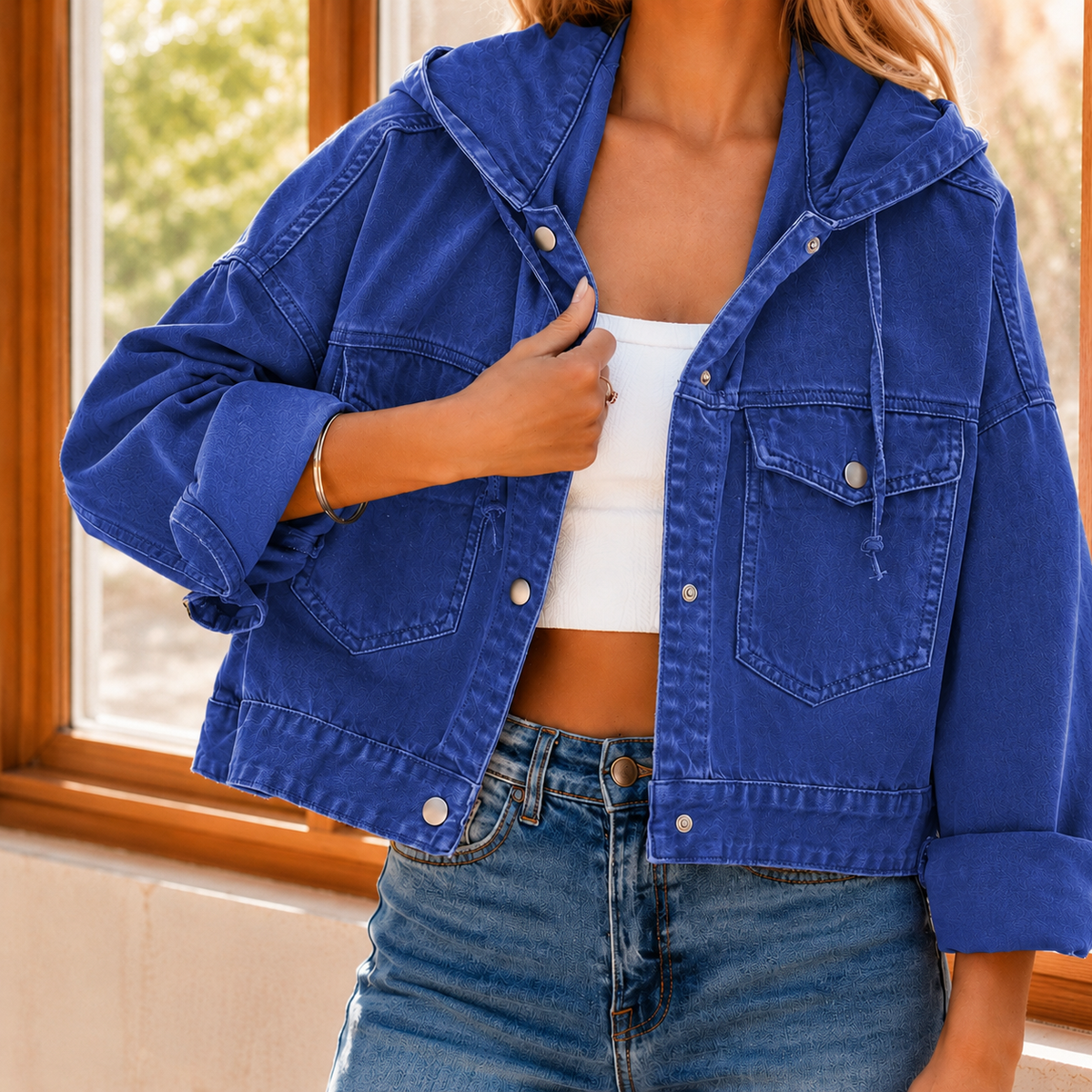 Damen Kapuzenjacke – Relaxed Fit, Freizeit