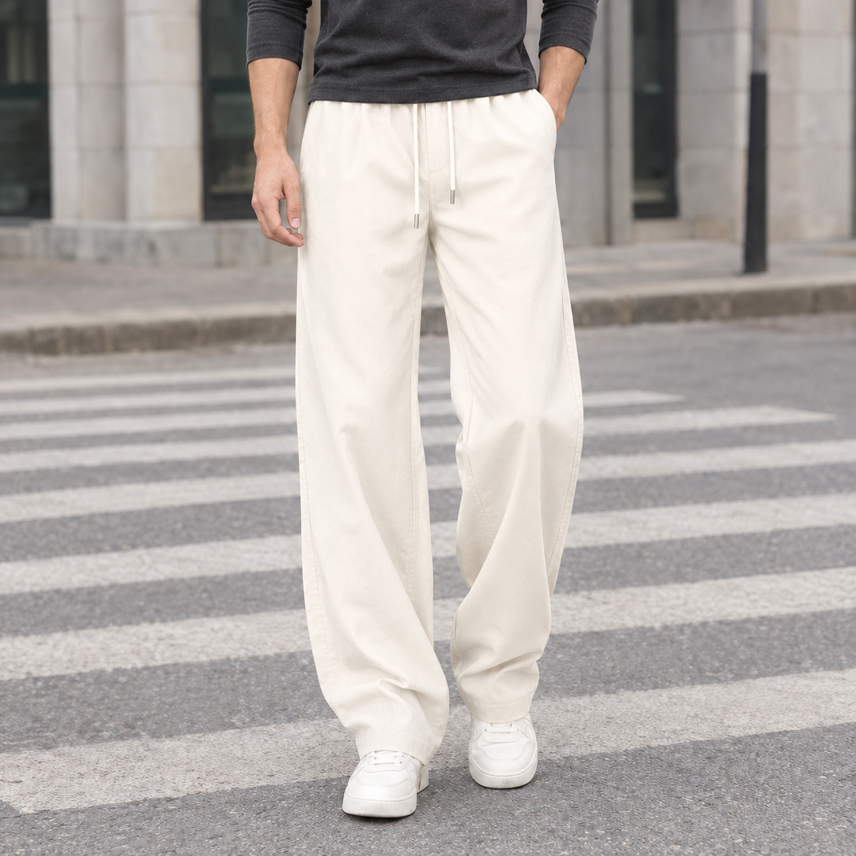 Herren Hose mit weitem Bein – Relaxed Fit