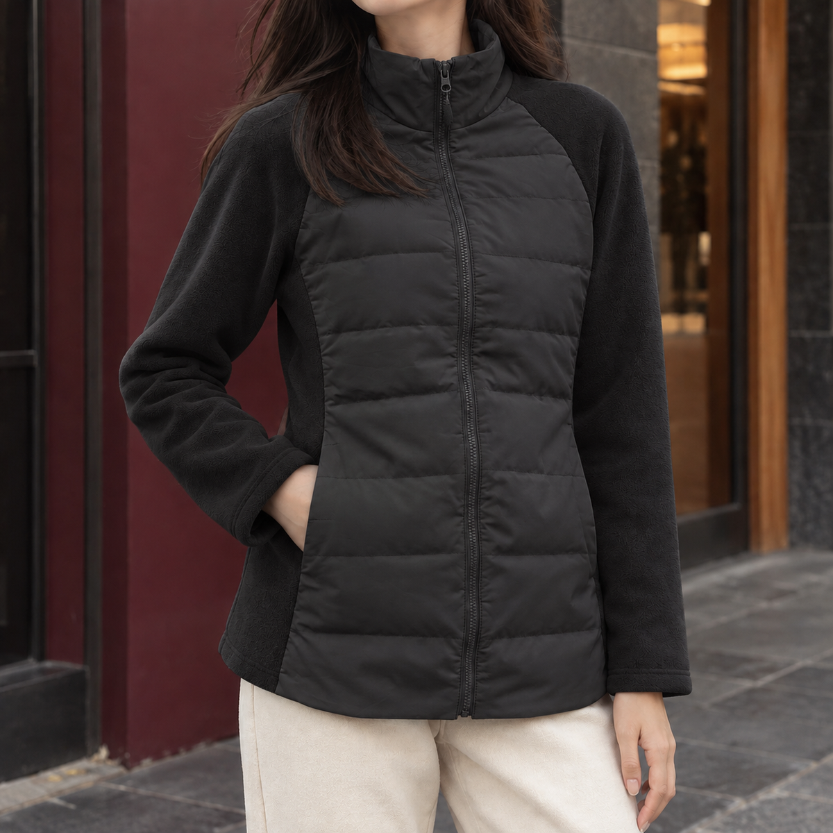 Damen Steppjacke mit Stehkragen – Slim Fit