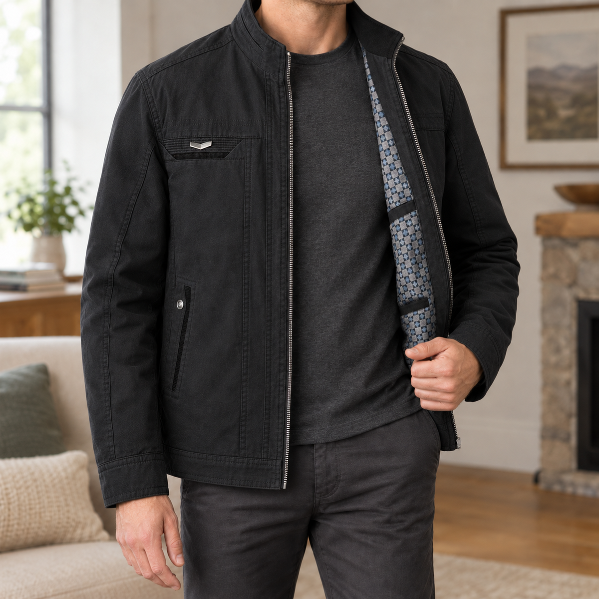 Damen Stehkragenjacke – Regular Fit, Casual