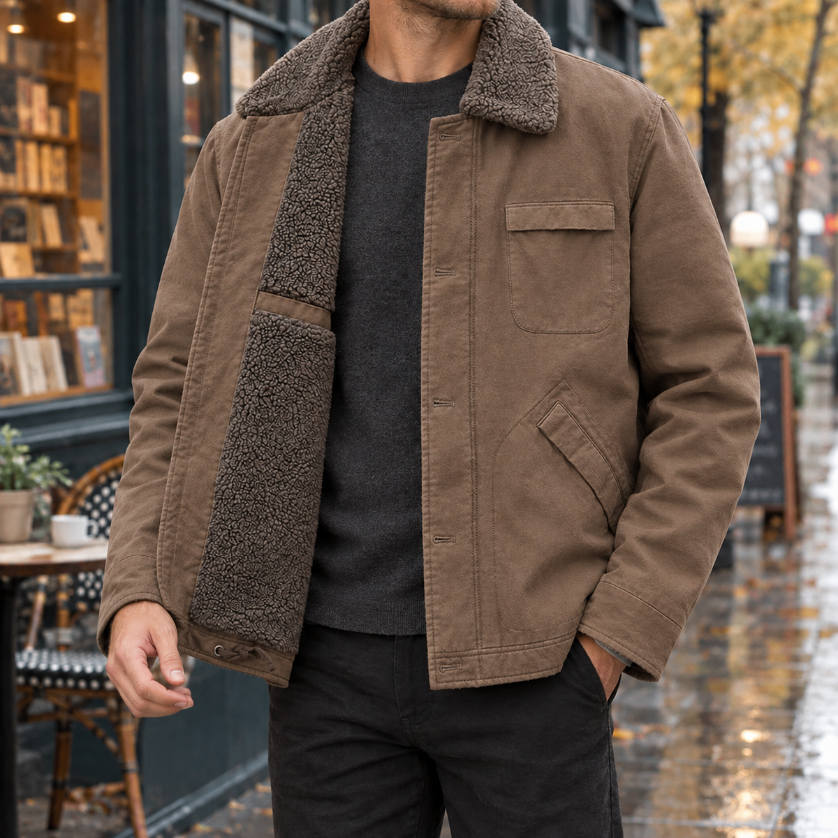 Herren Übergangsjacke – Relaxed Fit, Freizeit
