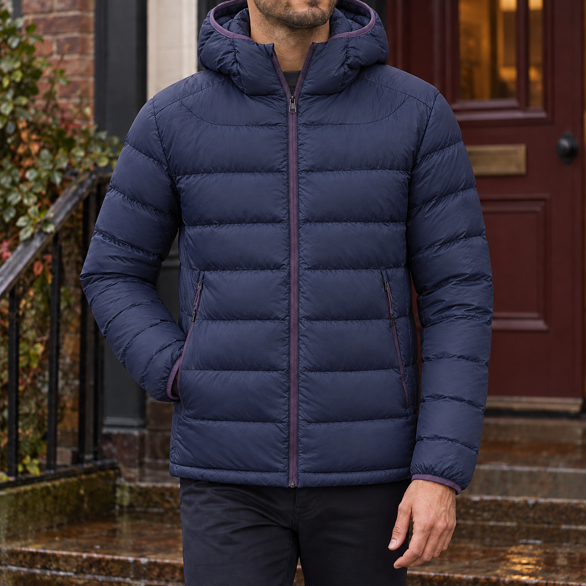 Damen Kapuzenjacke mit Steppnähten – Regular Fit