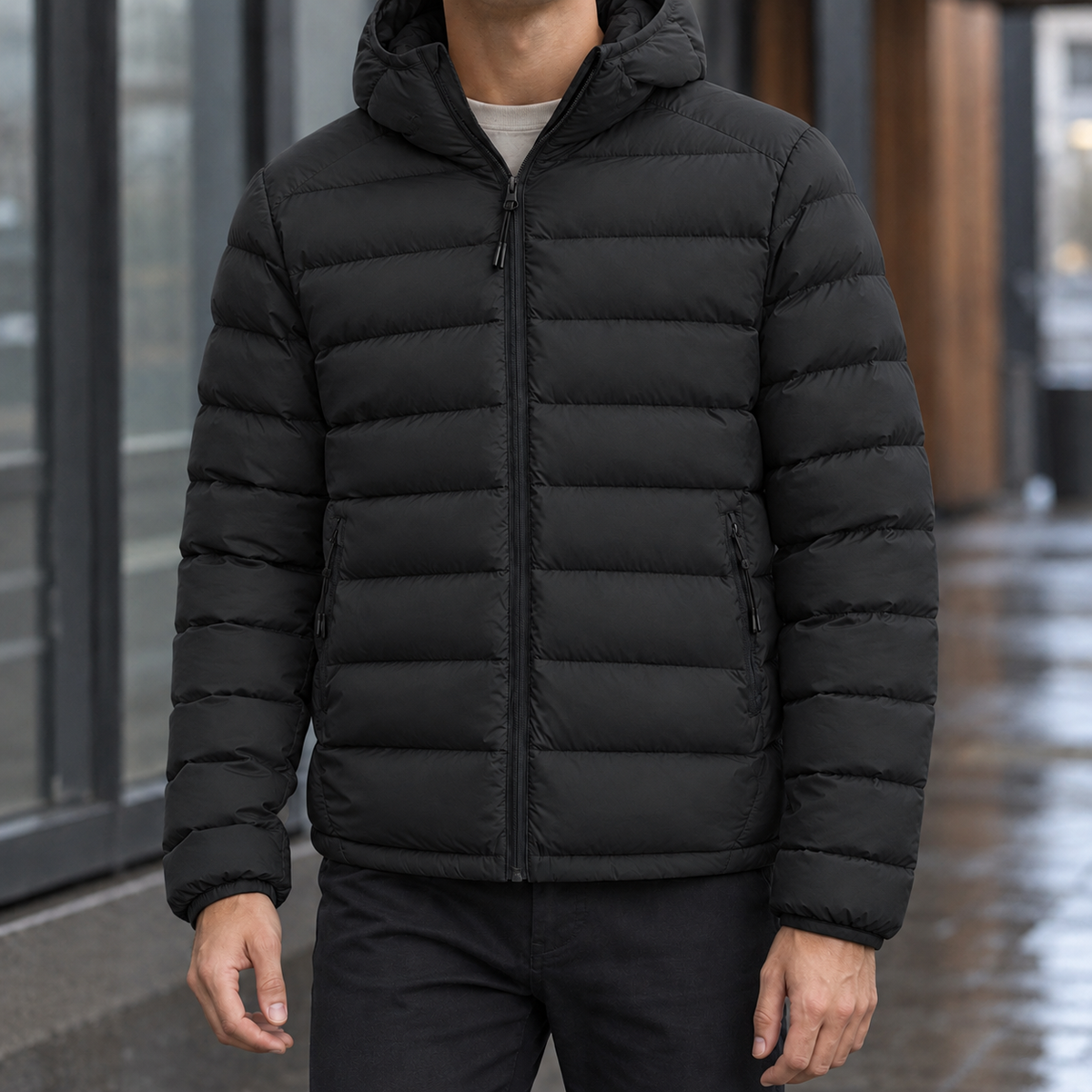Damen Steppmantel mit Kapuze – Regular Fit