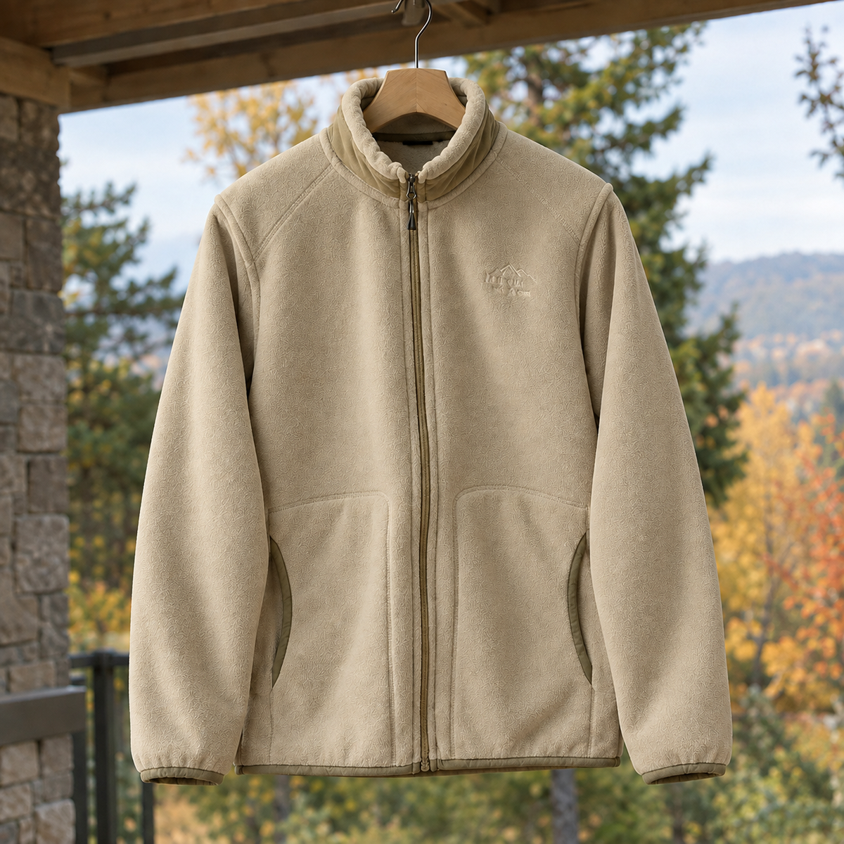 Herren Fleecejacke mit Stehkragen – Regular Fit