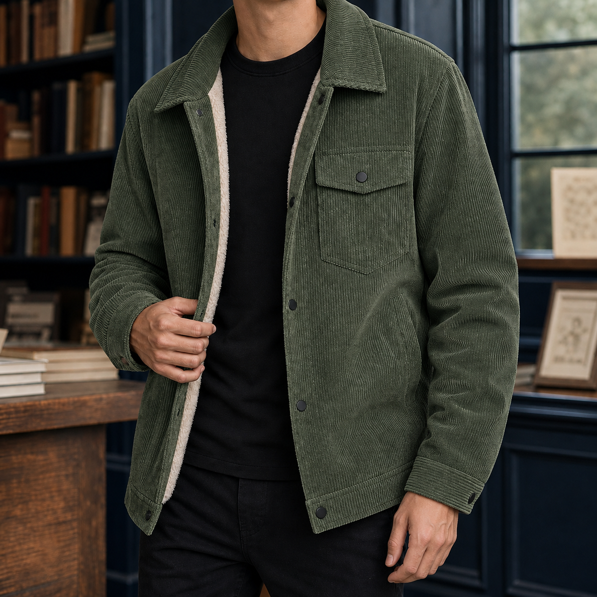 Damen Cordjacke – Relaxed Fit, Freizeit