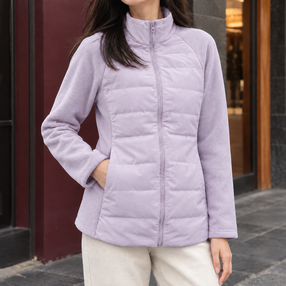 Damen Steppjacke mit Stehkragen – Slim Fit