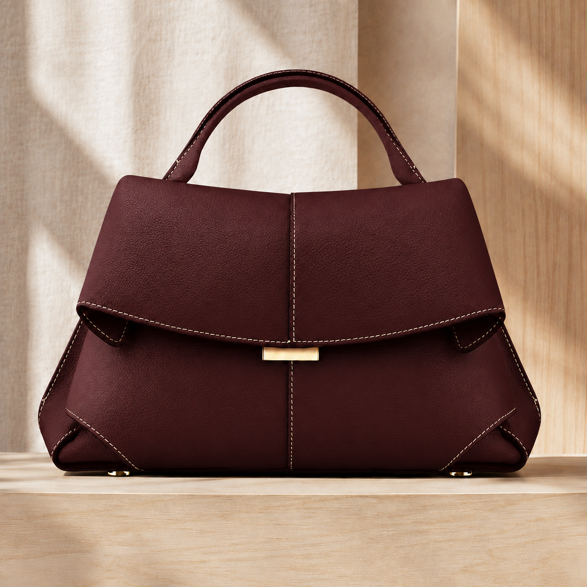 Damen Handtasche Matera | Modell mit Überschlagklappe und Henkel